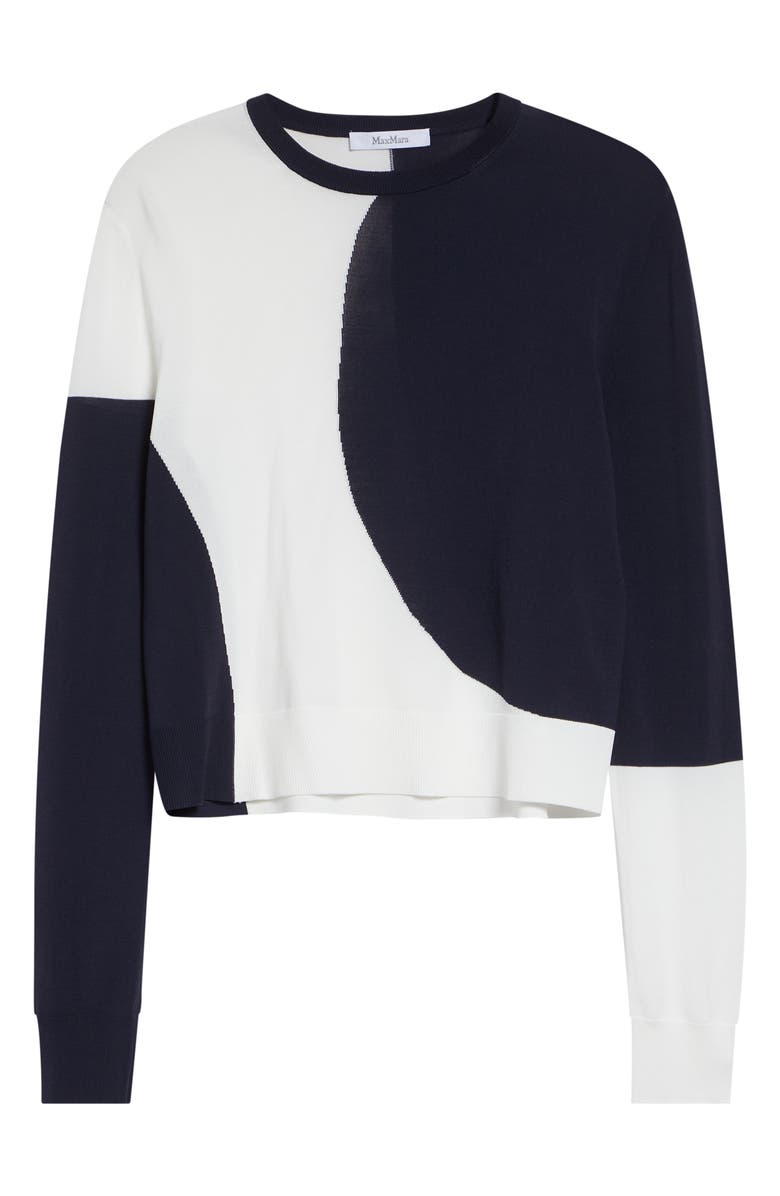Max Mara Dot Intarsia Sweater, Alternate, color, White