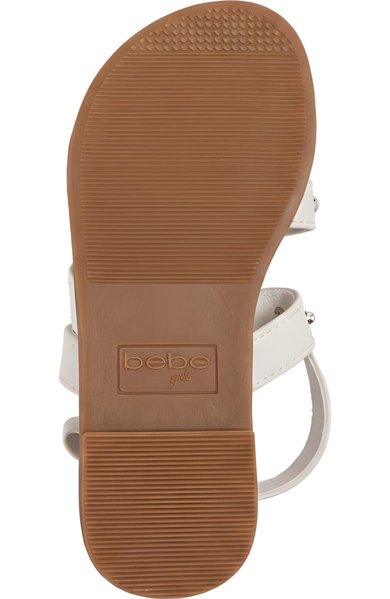 bebe Studded Strap Sandal, Alternate, color, White
