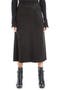 Faux Suede A-Line Midi Skirt