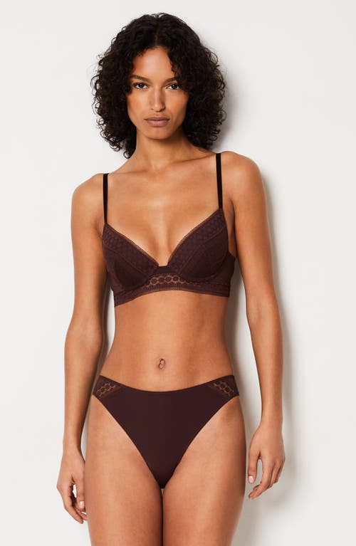 Etam Crush Classique Underwire Push-up Bra In Chocolate