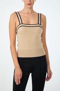 Trina Turk Casady Square Neck Knit Cami