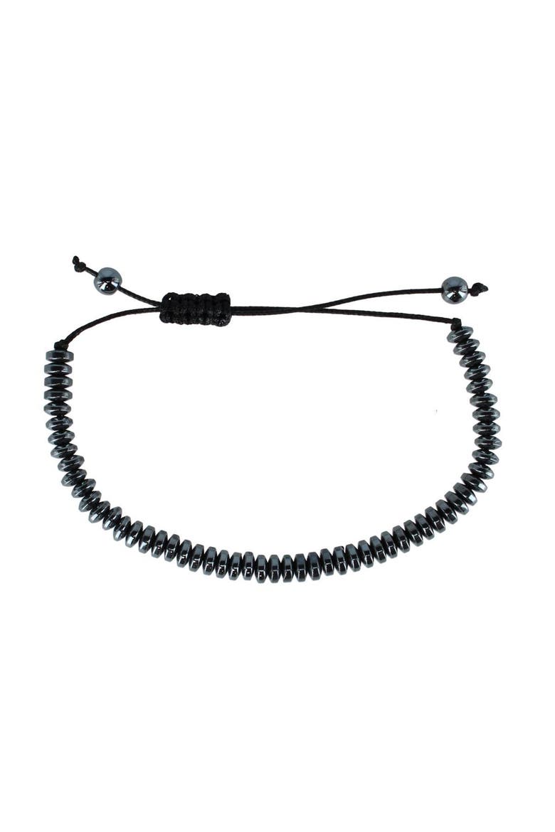 Axel Metallic Bead Adjustable Bracelet, Alternate, color, Silver