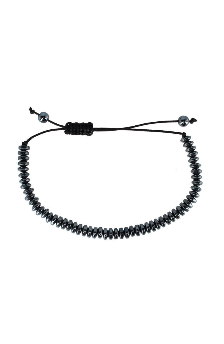 Trafalgar Axel Metallic Bead Adjustable Bracelet, Alternate, color, Silver