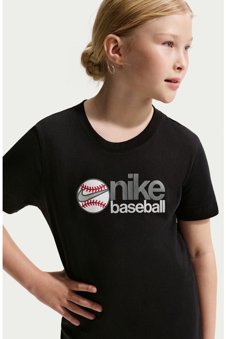 Kids' Baseball Graphic T-Shirt, Alternate, color, BLACK