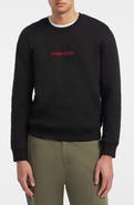 GUESS JEANS Logo Embroidered Crewneck Sweatshirt