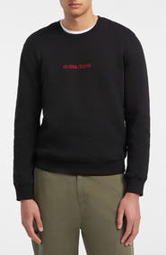 GUESS JEANS Logo Embroidered Crewneck Sweatshirt