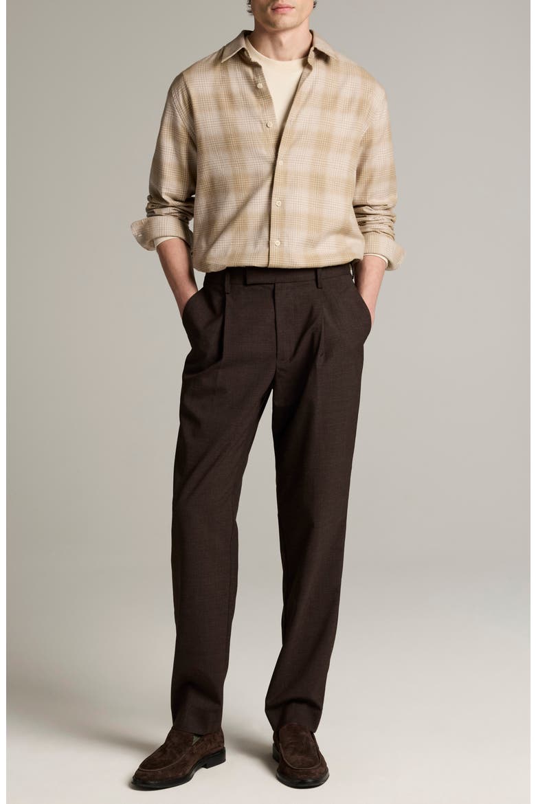 Ballow Plaid Long Sleeve Button-Up Shirt, Alternate, color, OATMEAL COMBO