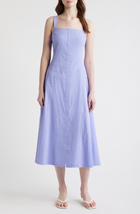 Square Neck Midi Dress