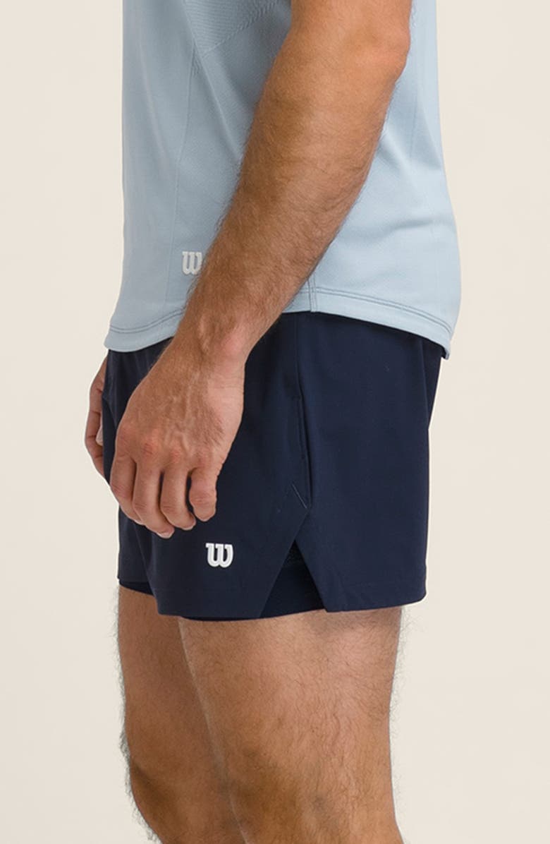 WILSON Set Point 5" Lined Shorts, Alternate, color, Classic Navy