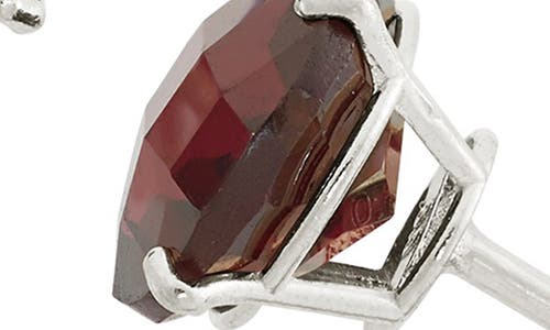 Fuzion Creations Amethyst Stud Earrings In Garnet
