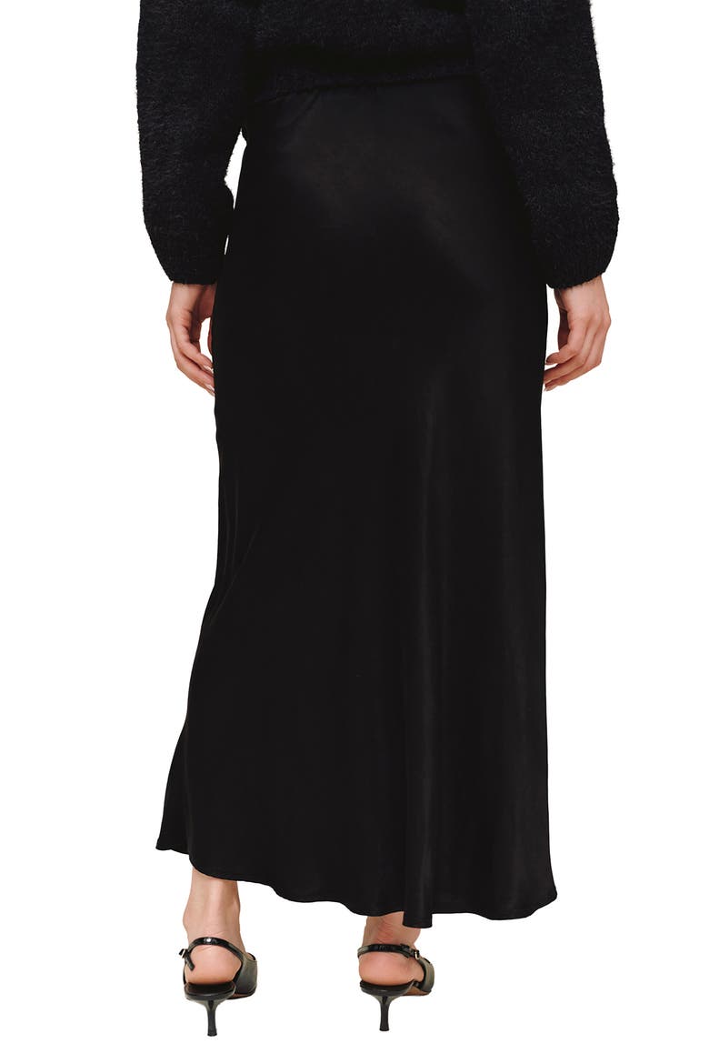 Bias Maxi Skirt, Alternate, color, BLACK
