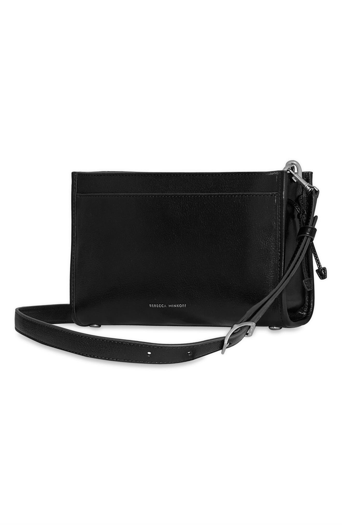 Rebecca Minkoff Crosby Crossbody Bag, Alternate, color, Black