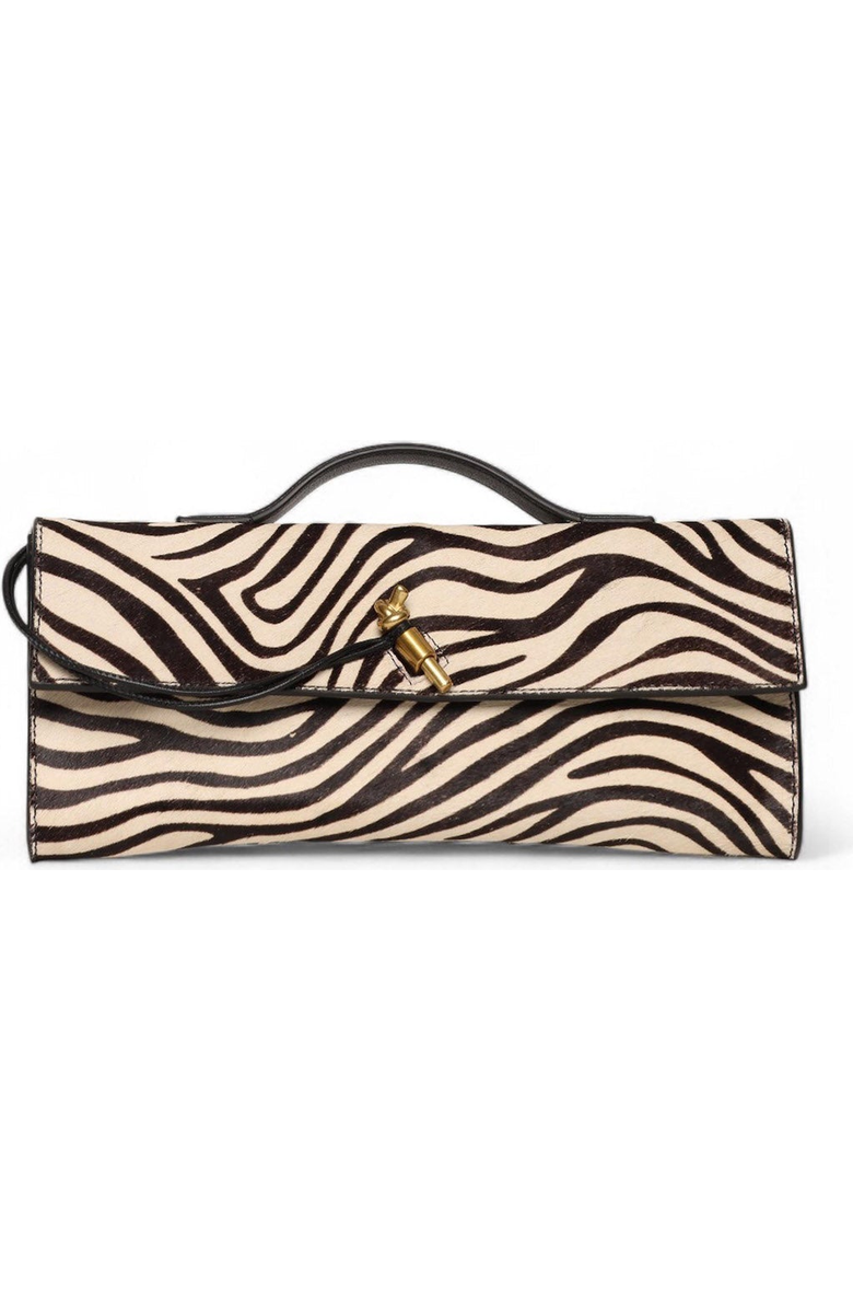 Walter Baker Juliette Clutch, Main, color, Zebra Calf Hair