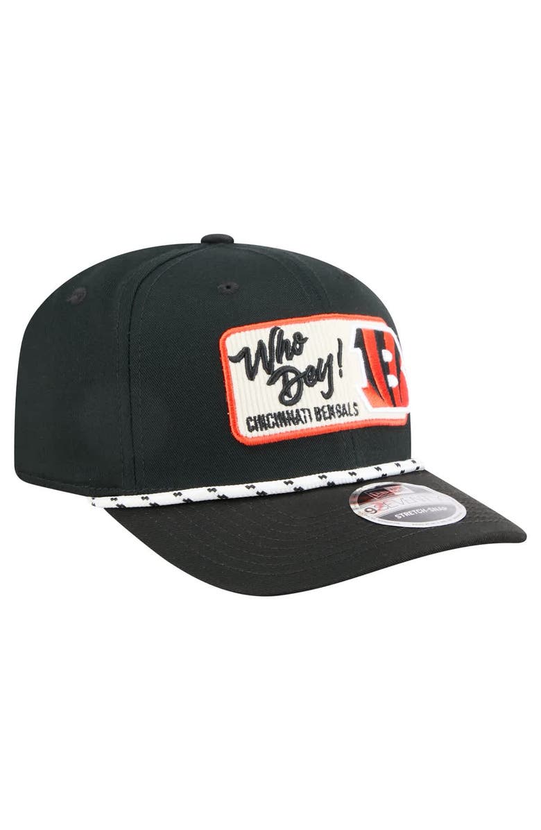 New Era Men's New Era Black Cincinnati Bengals Chant 9SEVENTY Stretch-Snap Hat, Alternate, color, 