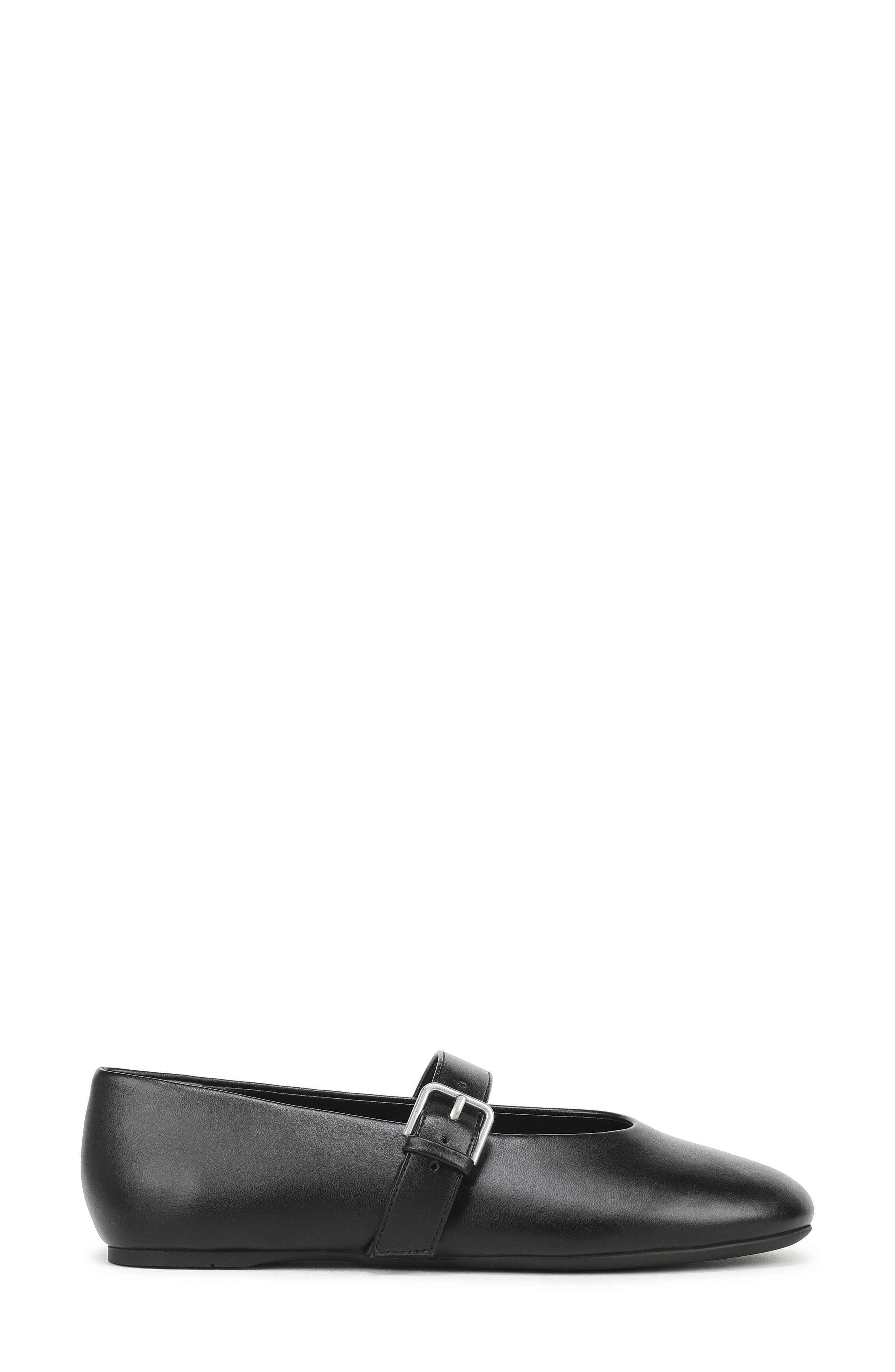 Teresa Faux Leather Mary Jane Flat, Alternate, color, BLACK