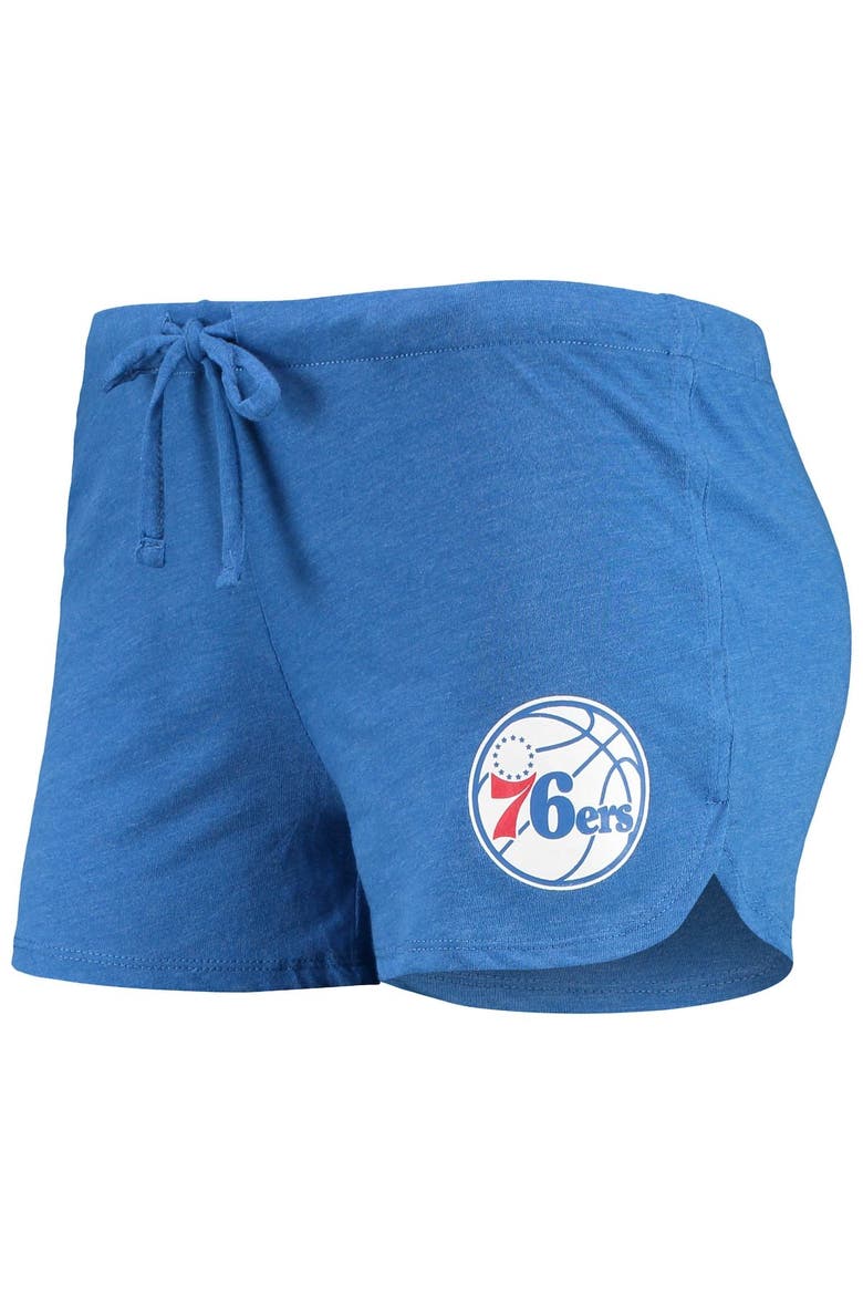 Women's Concepts Sport Heathered Royal/Heathered Red Philadelphia 76ers Raglan Long Sleeve T-Shirt & Shorts Sleep Set, Alternate, color, Heather Royal
