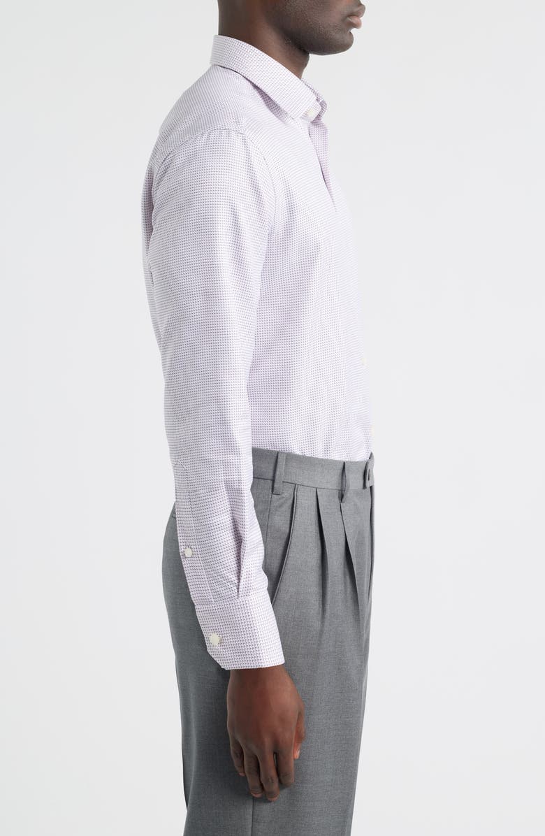 Jack Victor Wayne Cotton Dress Shirt, Alternate, color, Berry