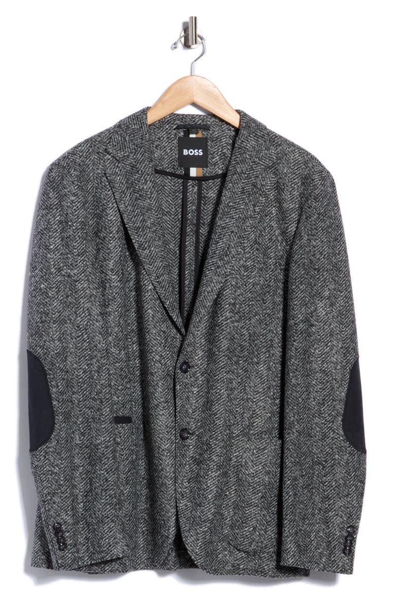 Herringbone Sport Coat, Main, color, SILVER