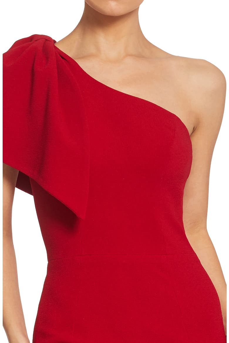 Tiffany One-Shoulder Midi Dress, Alternate, color, GARNET