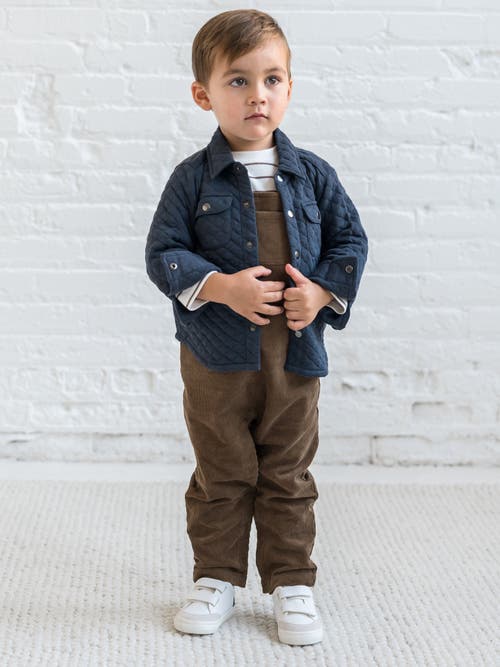 Kendi Remi Organic Corduroy Overalls In Brown