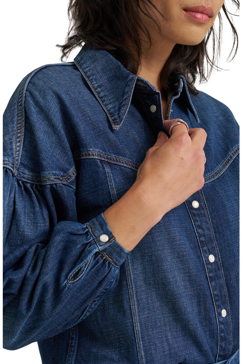 Western Denim Snap-Up Shirt, Alternate, color, HOMESTEAD HAZE