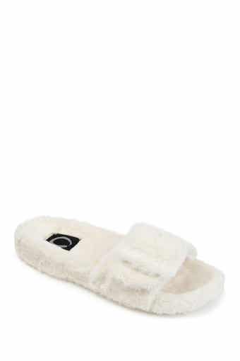 Journee Collection JOURNEE Shadow Faux Fur Slipper