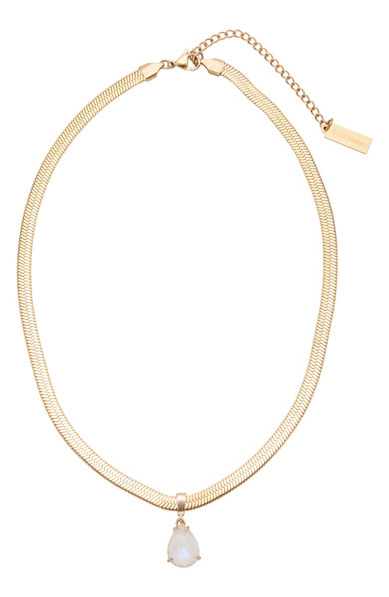 st. Moran Wren Moonstone Pendant Necklace, Main, color, Gold