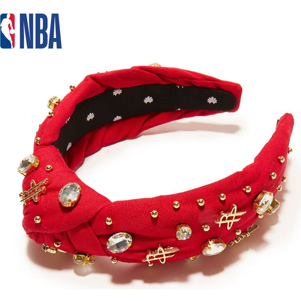 Lele Sadoughi Nba Houston Rockets Embellished Headband In Red