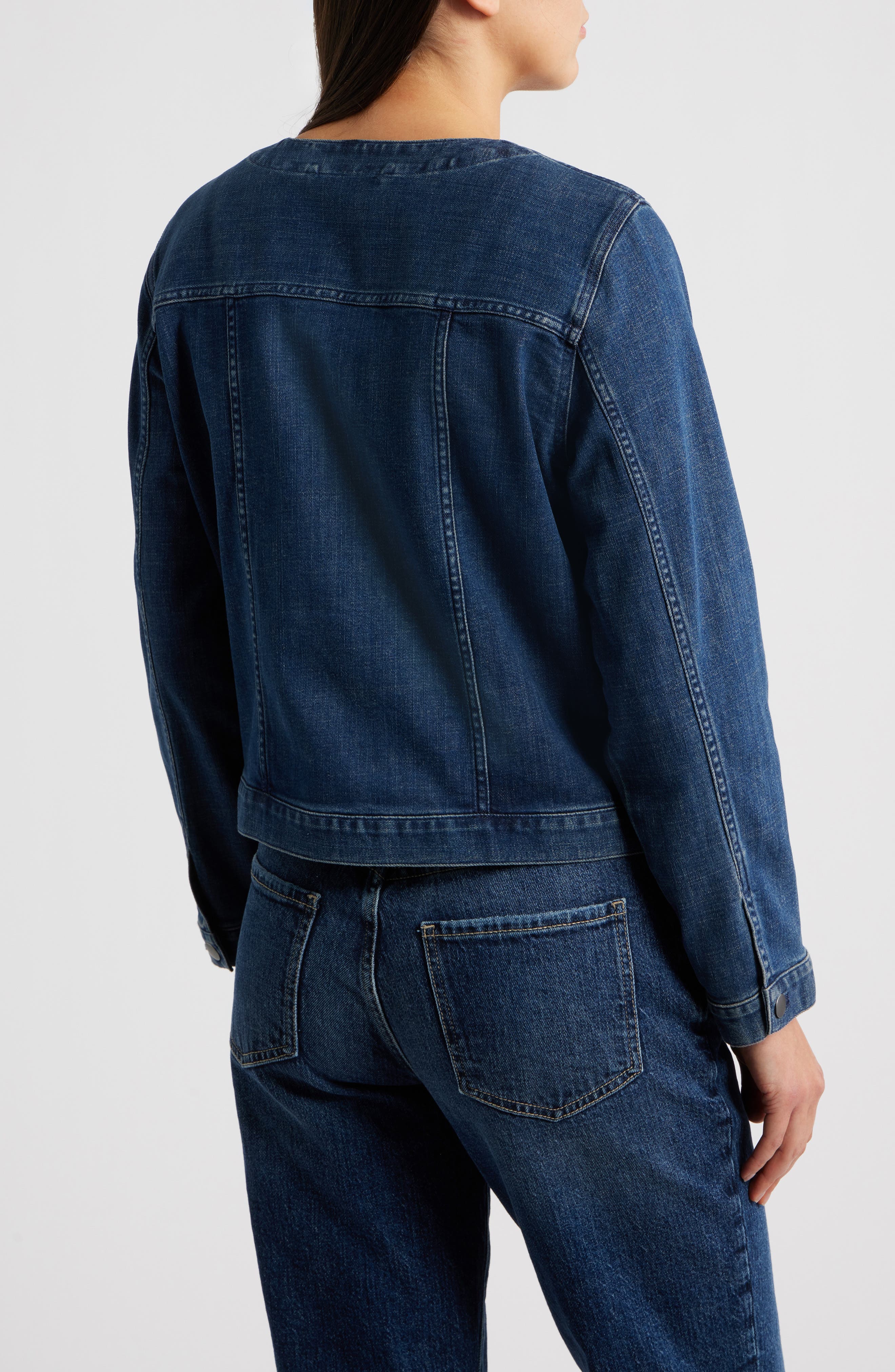 Round Neck Denim Jacket - image 2