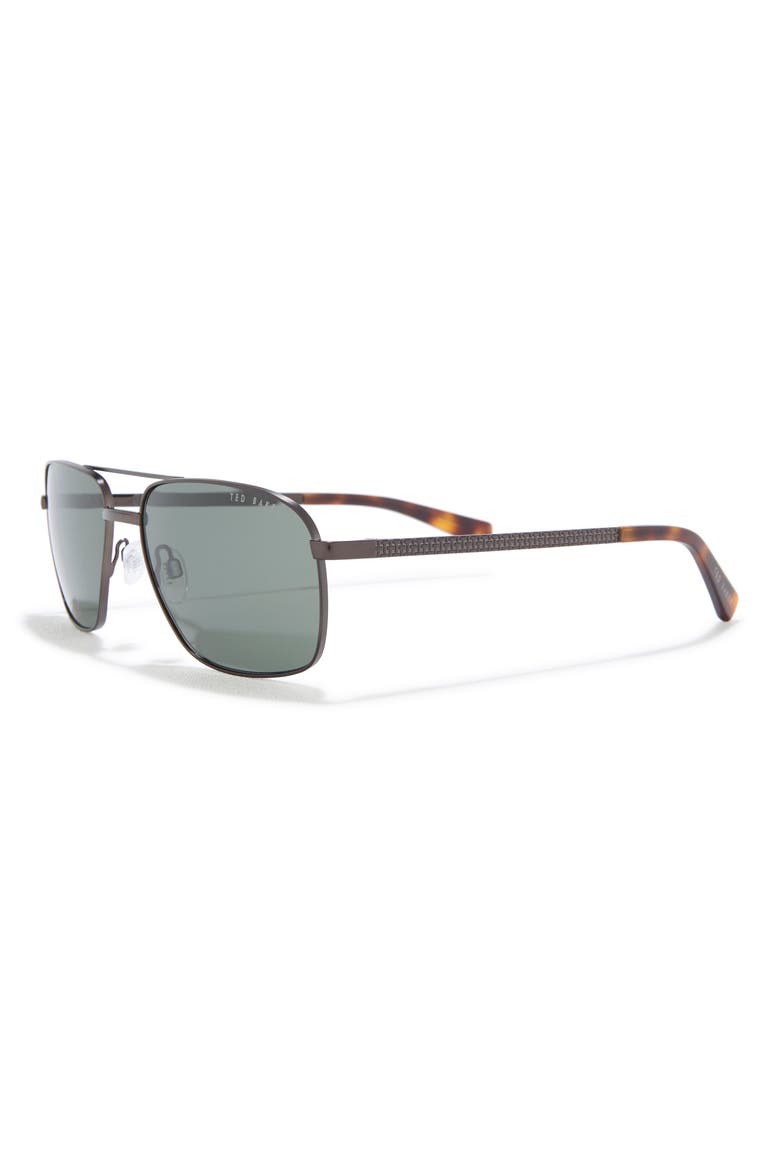 58mm Polarized Aviator Sunglasses, Alternate, color, GUNMETAL