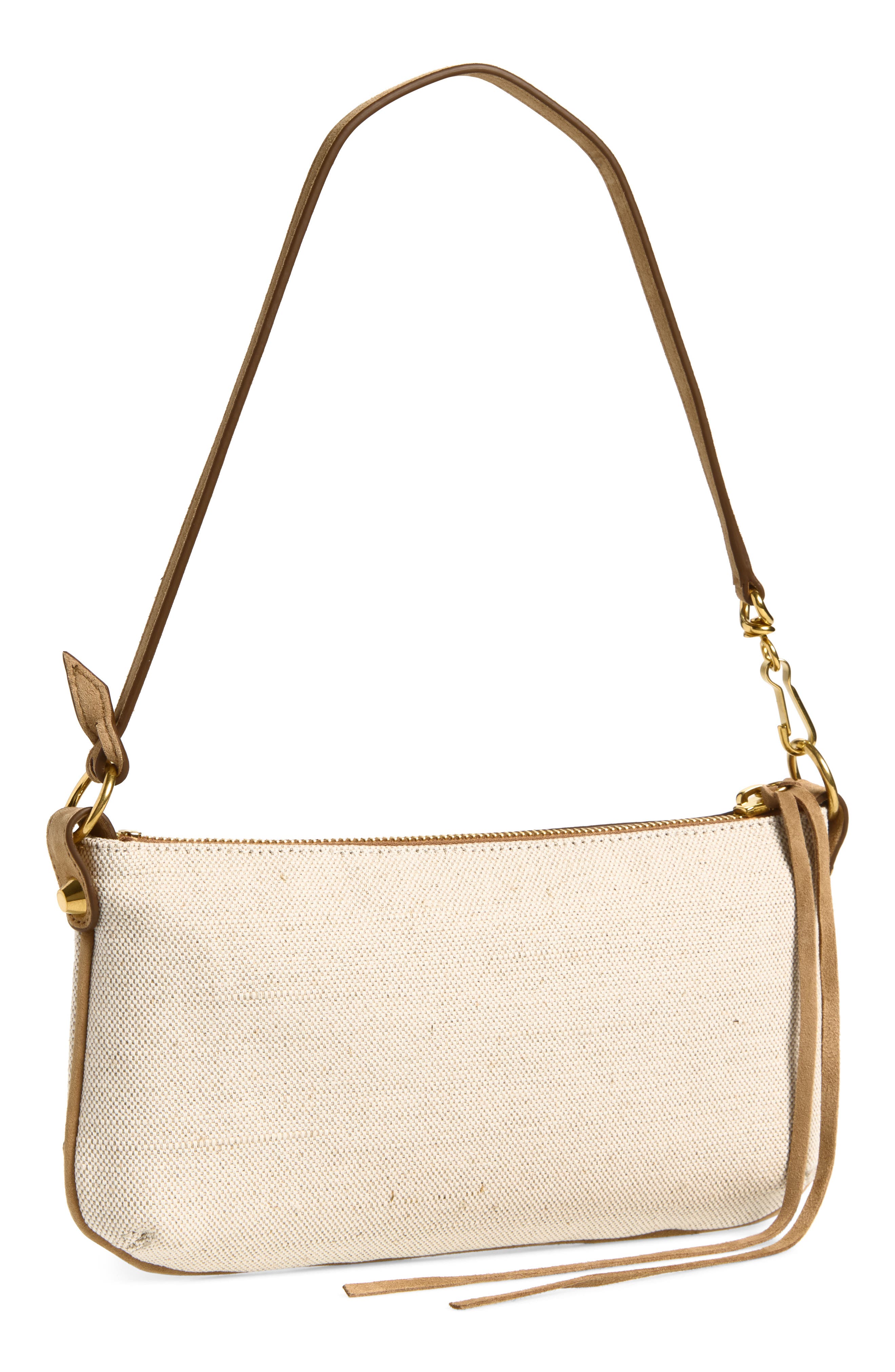 Le City Pouch Canvas & Leather Shoulder Bag, Alternate, color, 9226 NATURAL/ CAMEL