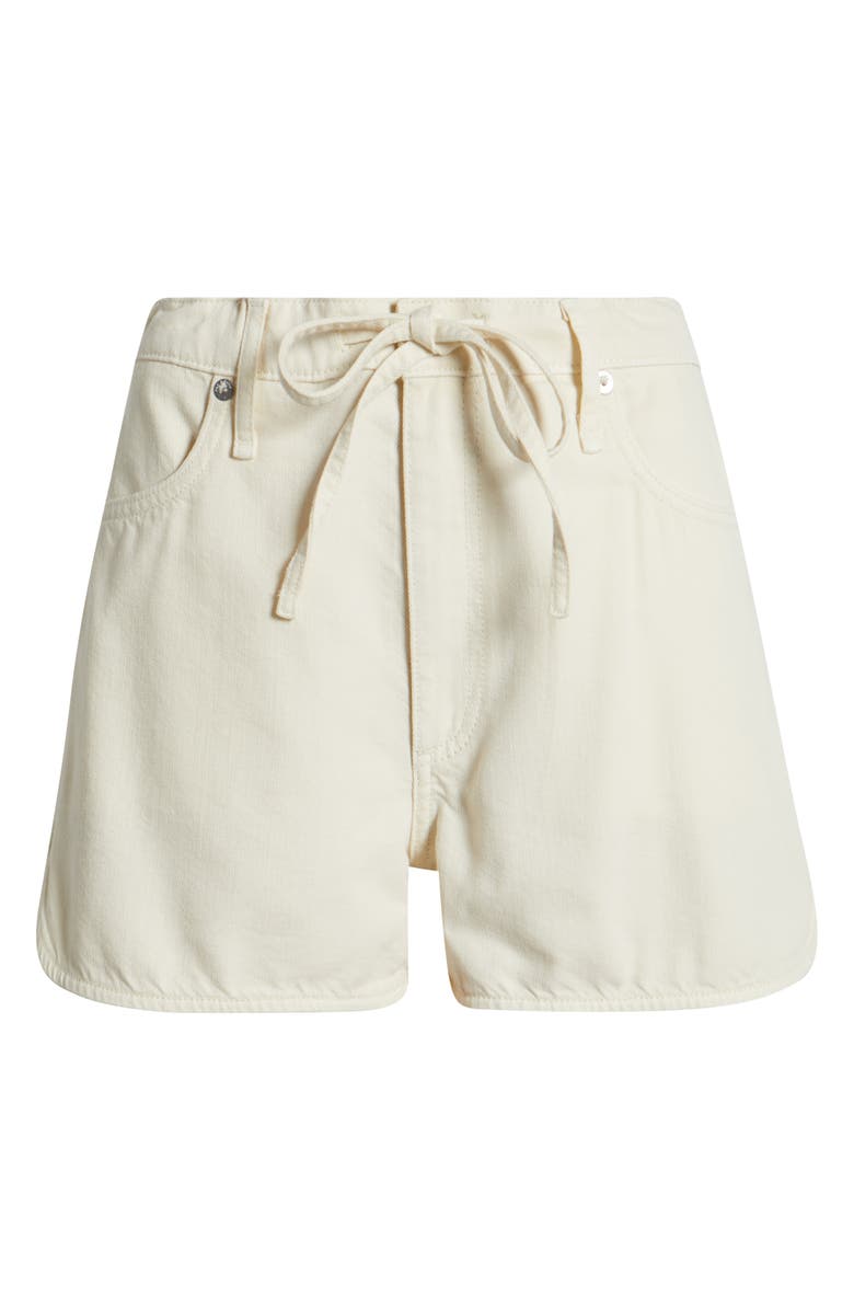 rag & bone Nolan Drawstring Denim Shorts, Alternate, color, Ecru