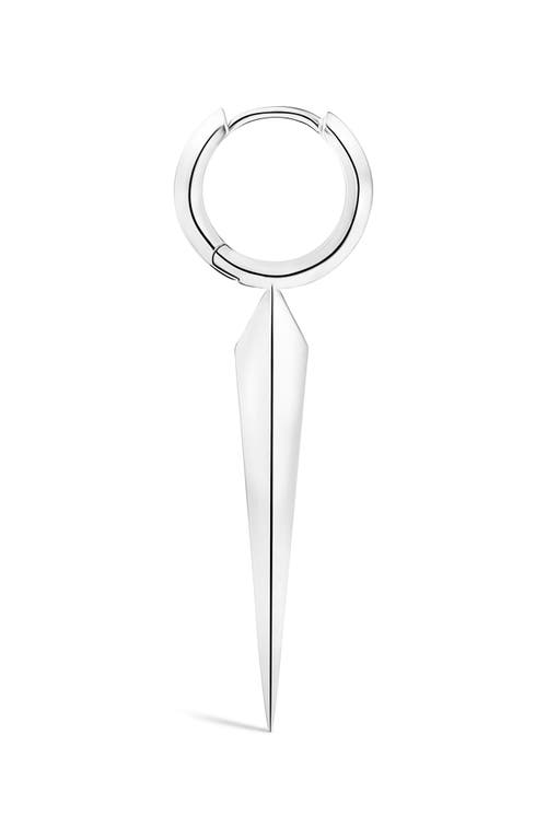 Maria Tash White Gold Faceted Grand Spike Hoop Earring In White Gold