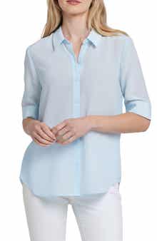 NYDJ Riley Elbow Sleeve Silk Top