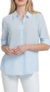 NYDJ Riley Elbow Sleeve Silk Top