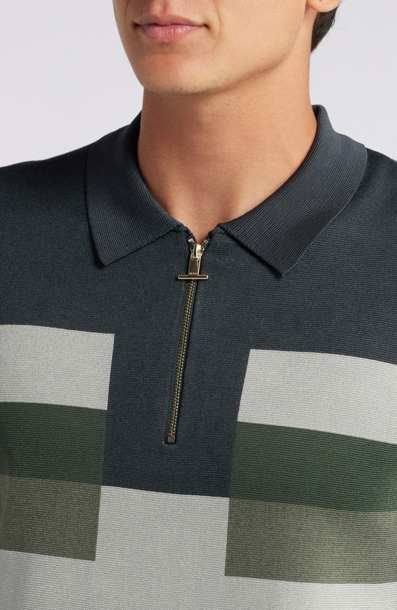 Reiss Verde Colorblock Half Zip Polo Sweater, Alternate, color, 