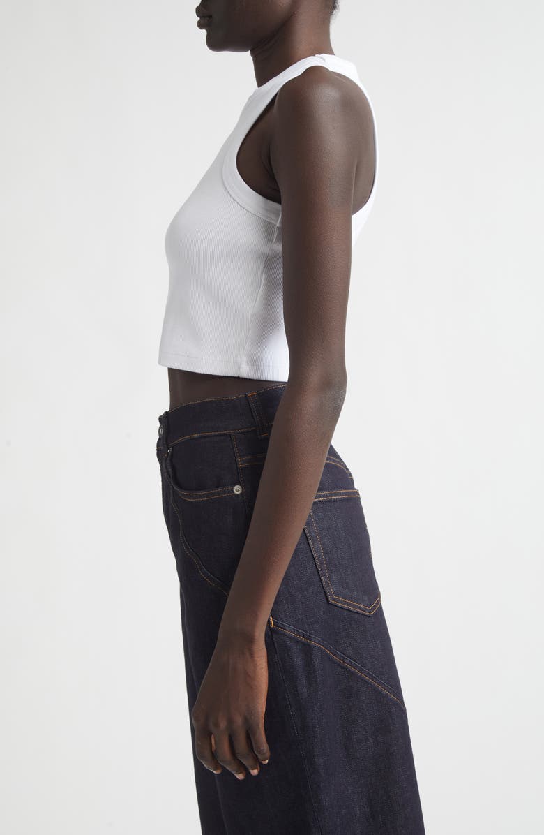 Givenchy Crop Racerback Tank, Alternate, color, White