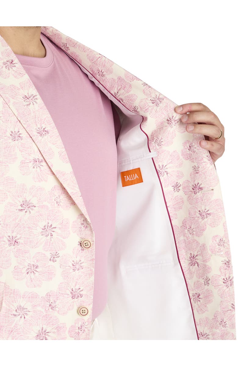 Tallia Big & Tall Floral Sport Coat, Alternate, color, Pink