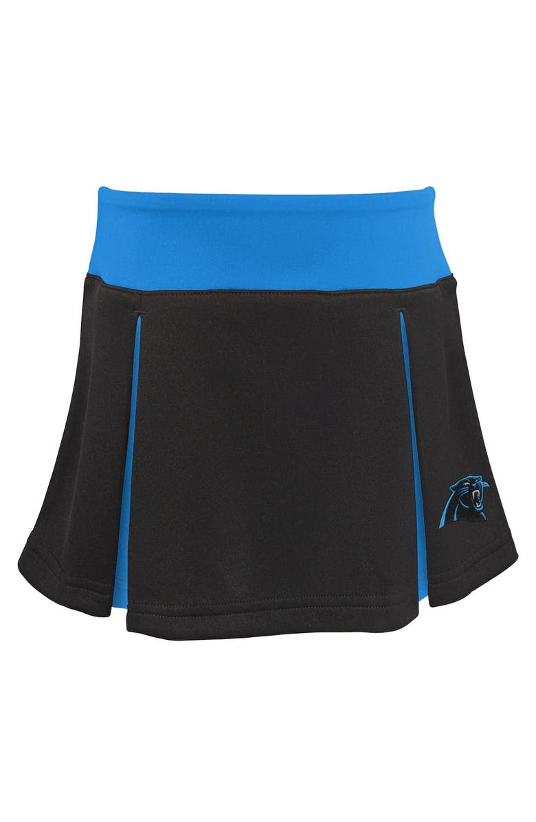 Outerstuff Girls Toddler Black Carolina Panthers Spirit Cheer Two-Piece Cheerleader Set with Bloomers, Alternate, color, Black