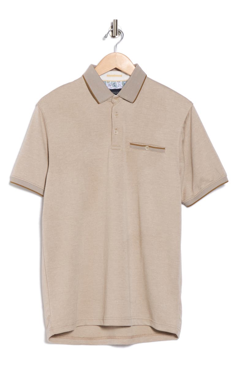Cactus Man Tipped Polo, Alternate, color, Sand