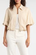 Vince Camuto Stripe Crop Bubble Jacket