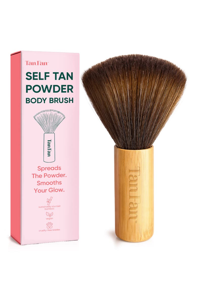Self Tan Powder Body Brush, Main, color, BROWN