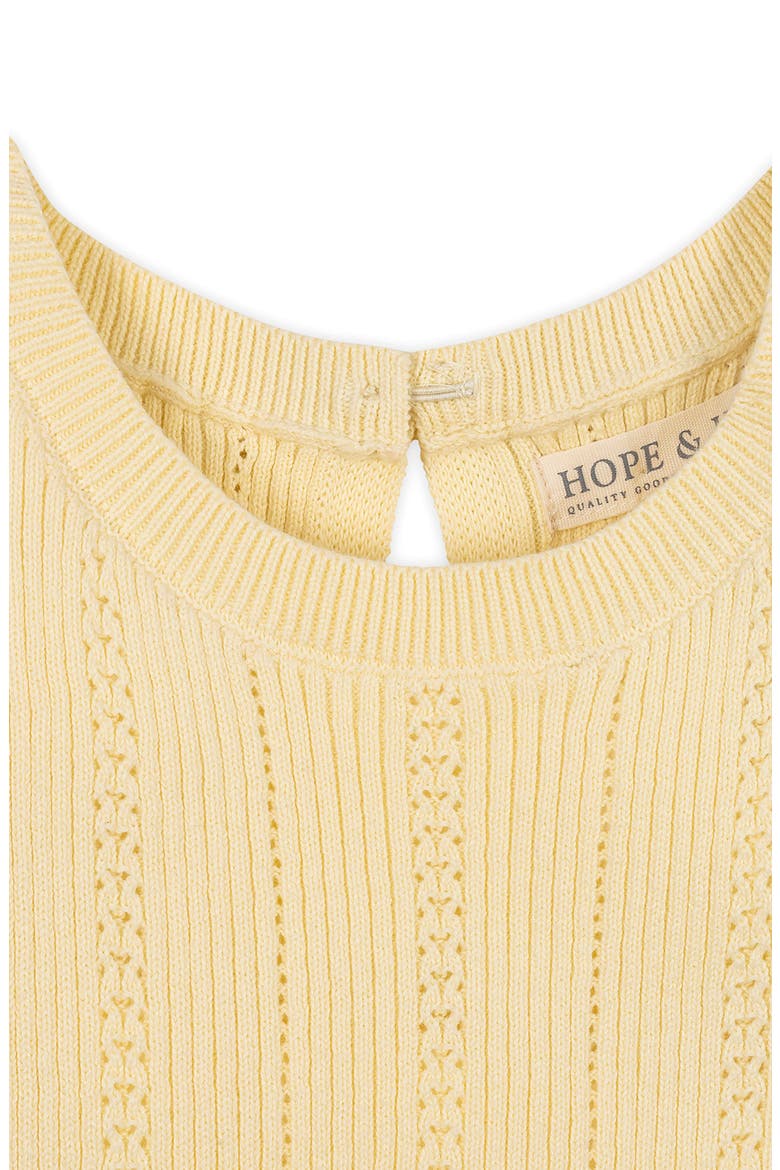 Kids' Organic Flounce Hem Tank Sweater Dress, Alternate, color, Pale Yellow