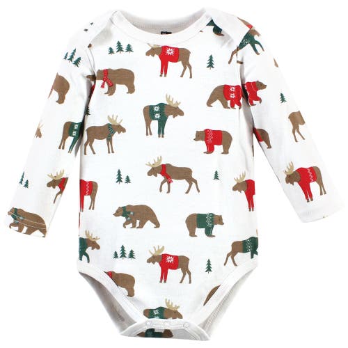 Hudson Baby Essential Long-sleeve Cotton Bodysuit Triple Set