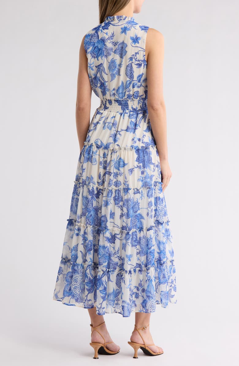 Halogen<sup>®</sup> Split Neck Tiered Maxi Dress, Alternate, color, 