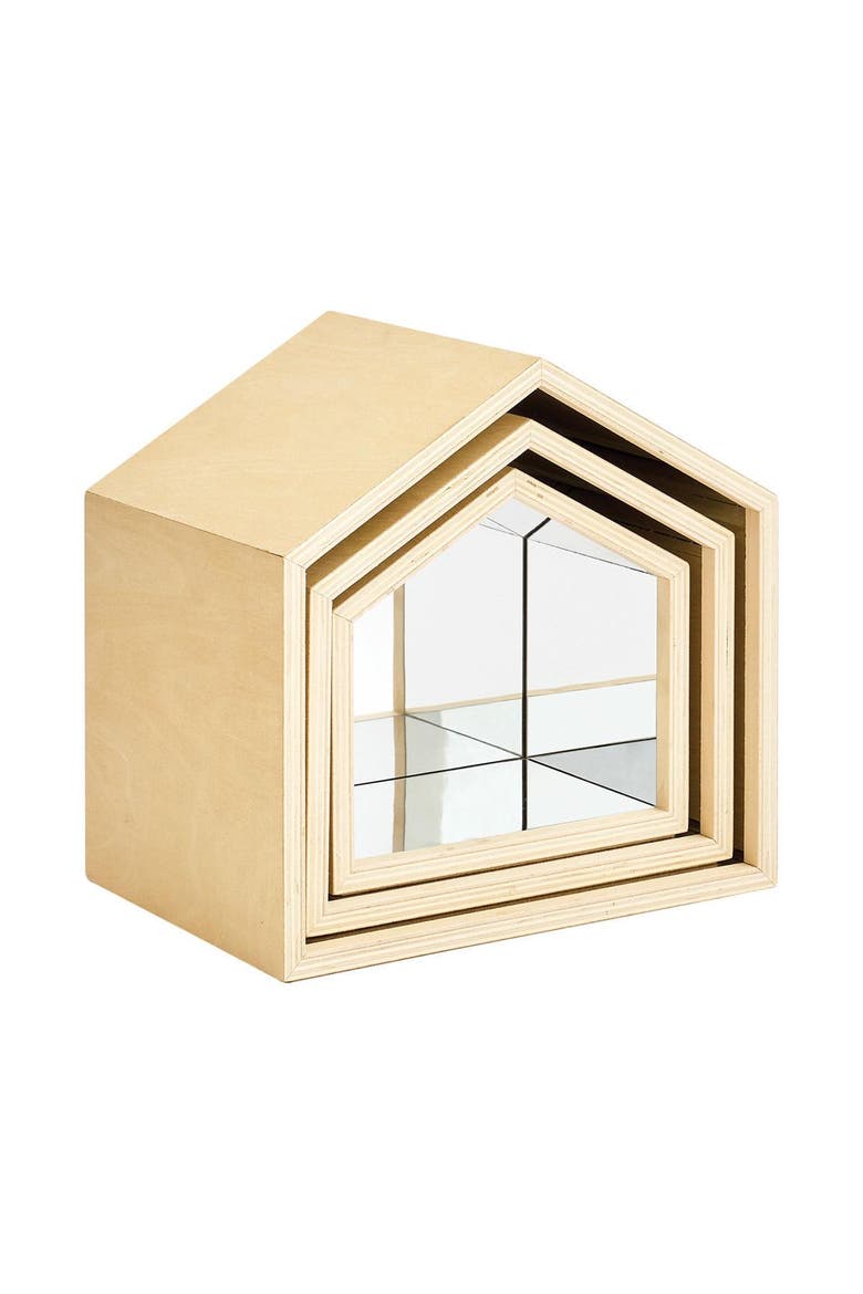 Nesting House Mirror Set, Main, color, Beige