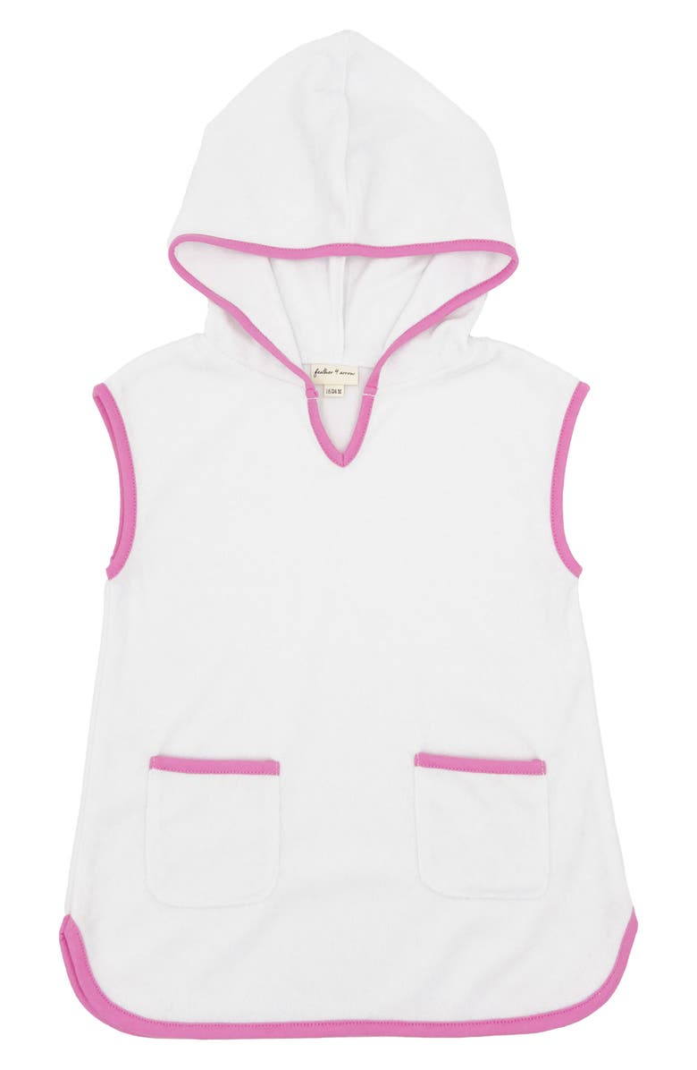 Feather 4 Arrow Tulum Terry Cloth Hooded Cover-Up Dress, Main, color, 
