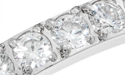 Nordstrom Set Of 3 Waterproof Cubic Zirconia Stackable Rings In Silver