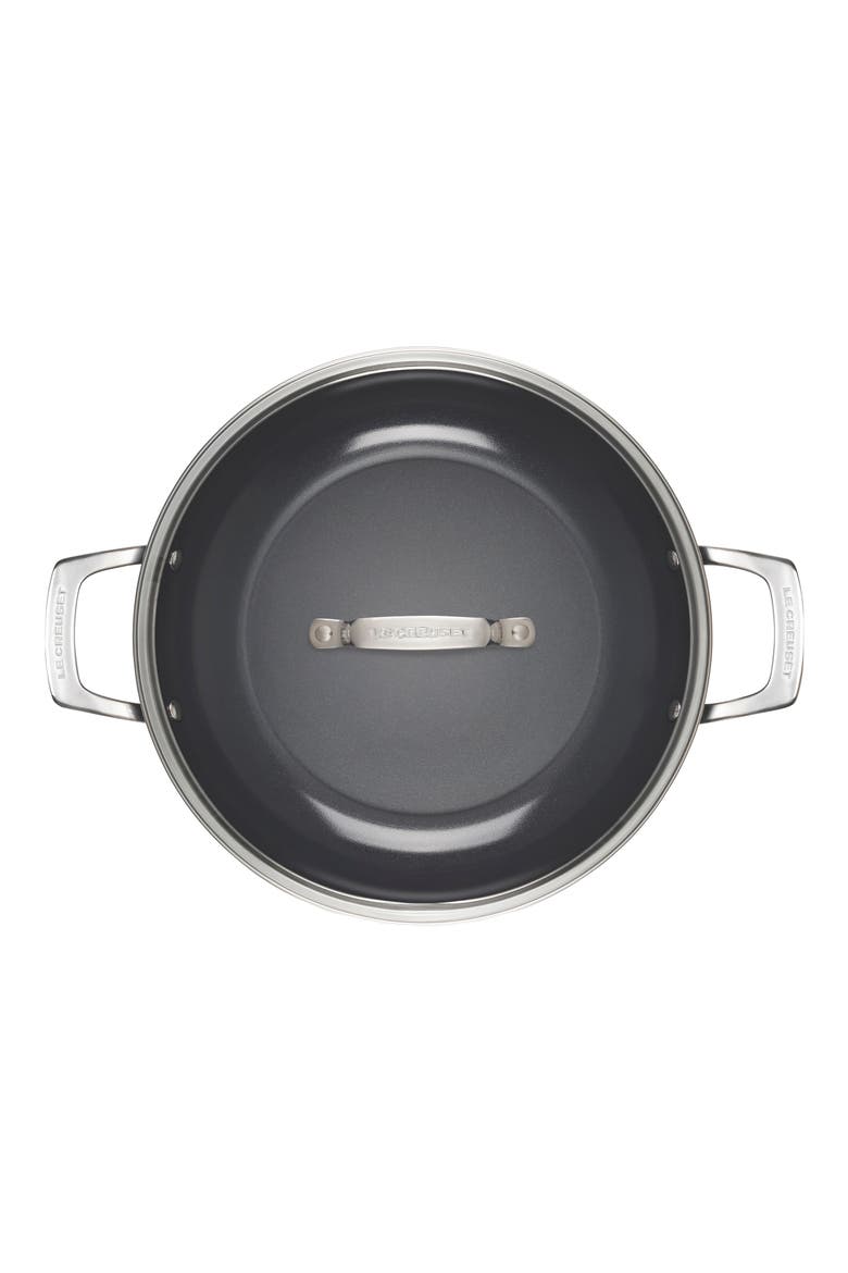 Nonstick Ceramic 4-Quart Shallow Braiser, Alternate, color, CERAMIC