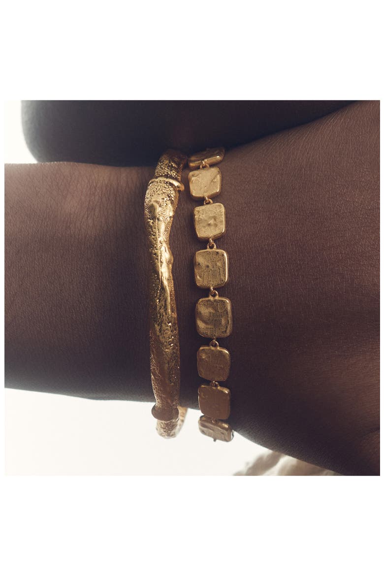 Monisha Molten Bangle, Alternate, color, GOLD TONE